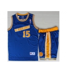 Golden State Warriors 15 Latrell Sprewell Blue Hardwood Classics NBA Jerseys Shorts Suits