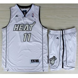 Miami Heat 11 Chris Andersen White Silver Number Revolution 30 Jerseys Shorts NBA Suits