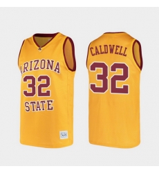 Men Arizona State Sun Devils Joe Caldwell Alumni Gold College Basketball Jersey