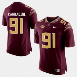 Florida State Seminoles Tank Carradine College Football Garnet Jersey