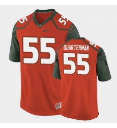 Men Miami Hurricanes Shaquille Quarterman Replica Orange College Football Jersey