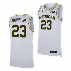 Michigan Wolverines Brandon Johns Jr. White Replica Jersey