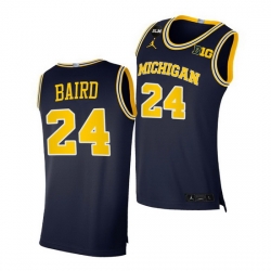 Michigan Wolverines C.J. Baird 2021 Big Ten Regular Season Champions Blm Navy Jersey