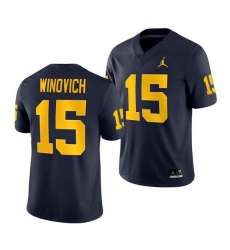 Michigan Wolverines Chase Winovich Navy Game Men'S Jersey