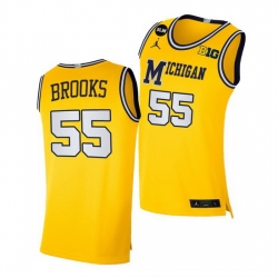 Michigan Wolverines Eli Brooks Yellow Blm Social Justice Men Jersey