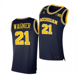 Michigan Wolverines Franz Wagner 2021 Big Ten Regular Season Champions Blm Navy Jersey