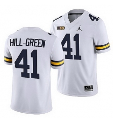 Michigan Wolverines Nikhai Hill Green White College Football Men Jersey