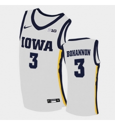 Men Iowa Hawkeyes Jordan Bohannon Home White College Basketball Jersey