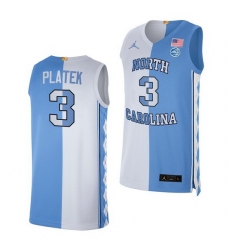 North Carolina Tar Heels Andrew Platek 2021 Blue White Split Edition Special Jersey