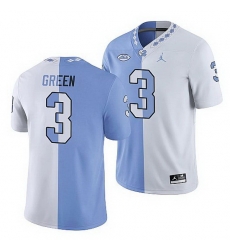 North Carolina Tar Heels Antoine Green College Football White Blue Split Edition Game Jersey