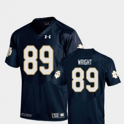 Men Notre Dame Fighting Irish Brock Wright 89 Navy College Football Replica Jersey