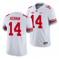 Ohio State Buckeyes Ronnie Hickman White Game Men'S Jersey