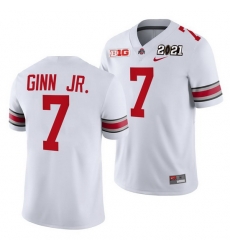 Ohio State Buckeyes Ted Ginn Jr. White 2021 Sugar Bowl Champions College Football Playoff College Football Playoff Jersey 0