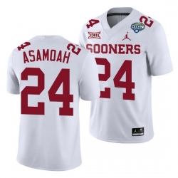 Oklahoma Sooners Brian Asamoah White 2020 Cotton Bowl Classic College Football Jersey