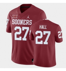 Oklahoma Sooners Jeremiah Hall Crimson Home Men'S Jersey