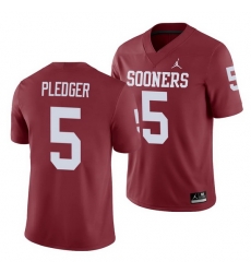 Oklahoma Sooners T.J. Pledger Crimson Game Men'S Jersey