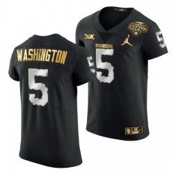 Oklahoma Sooners Woodi Washington Black 2020 Cotton Bowl Classic Golden Edition Jersey