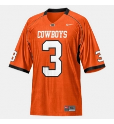 Men Oklahoma State Cowboys And Cowgirls Brandon Weeden College Football Orange Jersey