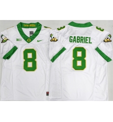Men Oregon Ducks 8 Dillon Gabriel White 2026 F U S E Stitched Jersey Men Oregon Ducks 8 Dillon Gabriel White 2026 F U S E Stitched Jersey