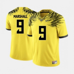 Men Oregon Ducks Byron Marshall College Football Yellow Jersey