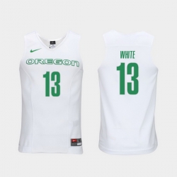 Men Oregon Ducks Paul White White Elite Authentic Performance College Basketball Jersey