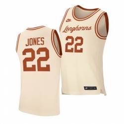 Texas Longhorns Kai Jones Cream Retro Texas Longhorns Jersey