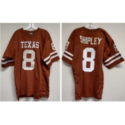 Men Texas Longhorns #8 Jordan Shipley Orange College Stitched Jersey