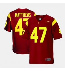 Men Usc Trojans Clay Matthews College Football Red Jersey