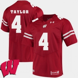 Men Wisconsin Badgers A.J. Taylor Red Alumni Football Game Ncaa 2018 Jersey