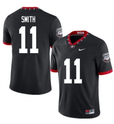 2020 Men #11 Arian Smith Georgia Bulldogs Mascot 100th Anniversary College Football Jerseys Sale-Bla