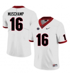 Men #16 Jackson Muschamp Georgia Bulldogs College Football Jerseys Sale-White Anniversary