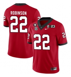 Men #22 Branson Robinson Georgia Bulldogs 2022-23 CTP National Championship Football Jerseys