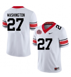 Men #27 C.J. Washington Georgia Bulldogs College Football Jerseys Sale-40th Anniversary