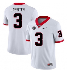 Men #3 Kamari Lassiter Georgia Bulldogs College Football Jerseys Stitched-White