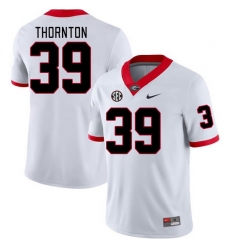 Men #39 Miles Thornton Georgia Bulldogs College Football Jerseys Stitched-White