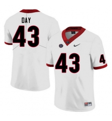 Men #43 Davis Day Georgia Bulldogs College Football Jerseys Sale-White Anniversary