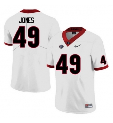 Men #49 Gleaton Jones Georgia Bulldogs College Football Jerseys Sale-White Anniversary