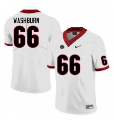 Men #66 Jonathan Washburn Georgia Bulldogs College Football Jerseys Sale-White Anniversary