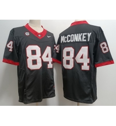 Men #84 Ladd McConkey Georgia Bulldogs F U S E College Black Football Jerseys