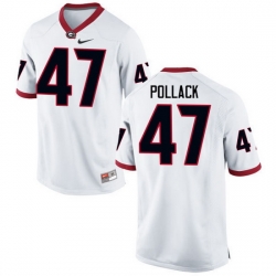 Men Georgia Bulldogs #47 David Pollack College Football Jerseys-White