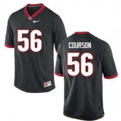 Men Georgia Bulldogs #56 John Courson College Football Jerseys-Black