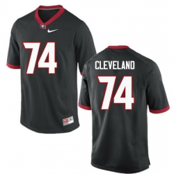 Men Georgia Bulldogs #74 Ben Cleveland College Football Jerseys-Black