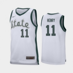 Michigan State Spartans Aaron Henry White Retro Replica Men'S Jersey