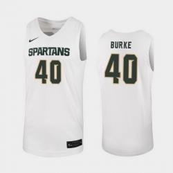 Michigan State Spartans Braden Burke White Replica Men'S Jersey