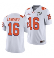 Clemson Tigers Trevor Lawrence White College Football Men'S Jersey 0