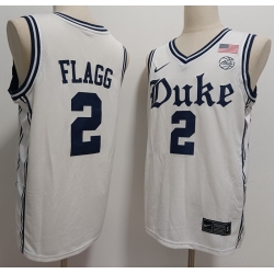 Duke Blue Devils  #2 Cooper Flagg White Jersey