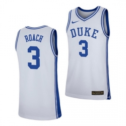 Duke Blue Devils Jeremy Roach White Replica Men'S Jersey