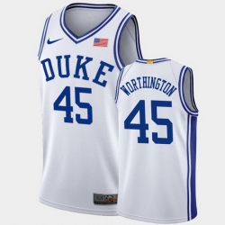 Duke Blue Devils Keenan Worthington White Authentic Men'S Jersey