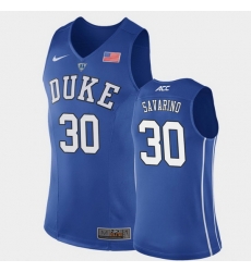 Duke Blue Devils Michael Savarino Royal Authentic Men'S Jersey