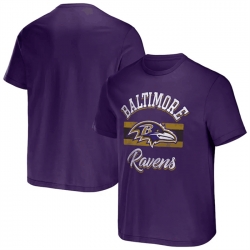 Men Baltimore Ravens Purple X Darius Rucker Collection Stripe T Shirt